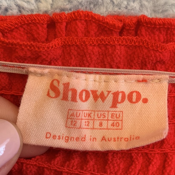 ShowPo Red Two-Piece Smocked Set - Picture 5 of 6